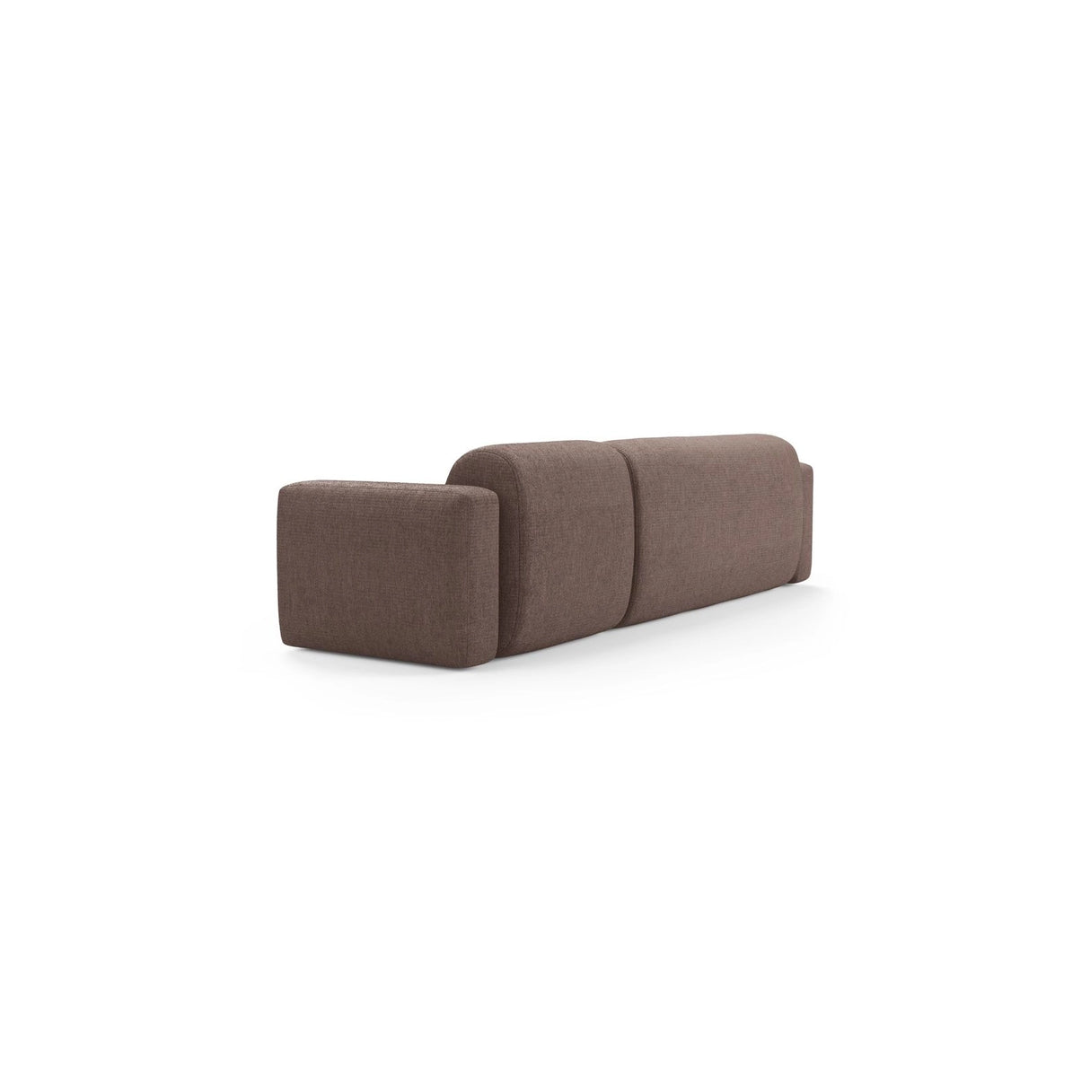 Strino 3-Sitzer Ecksofa, Linke Seite, aus Strukturierter Stoff in Cappuccino (Sorella 21), 308x136x78 cm von Cosmopolitan Design – Bild 4