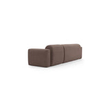 Strino 3-Sitzer Ecksofa, Linke Seite, aus Strukturierter Stoff in Cappuccino (Sorella 21), 308x136x78 cm von Cosmopolitan Design – Bild 4