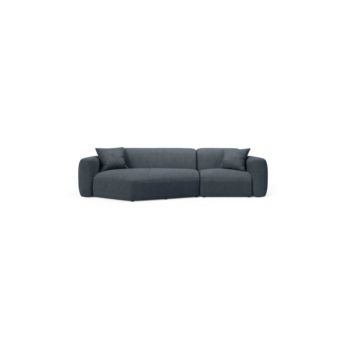 Strino 3-Sitzer Ecksofa, Linke Seite, aus Strukturierter Stoff in Dunkelblau (Sorella 77), 308x136x78 cm von Cosmopolitan Design – Bild 1