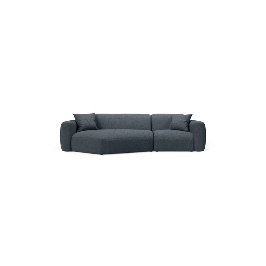 Strino 3-Sitzer Ecksofa, Linke Seite, aus Strukturierter Stoff in Dunkelblau (Sorella 77), 308x136x78 cm von Cosmopolitan Design – Bild 1