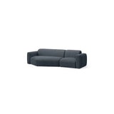 Strino 3-Sitzer Ecksofa, Linke Seite, aus Strukturierter Stoff in Dunkelblau (Sorella 77), 308x136x78 cm von Cosmopolitan Design – Bild 3