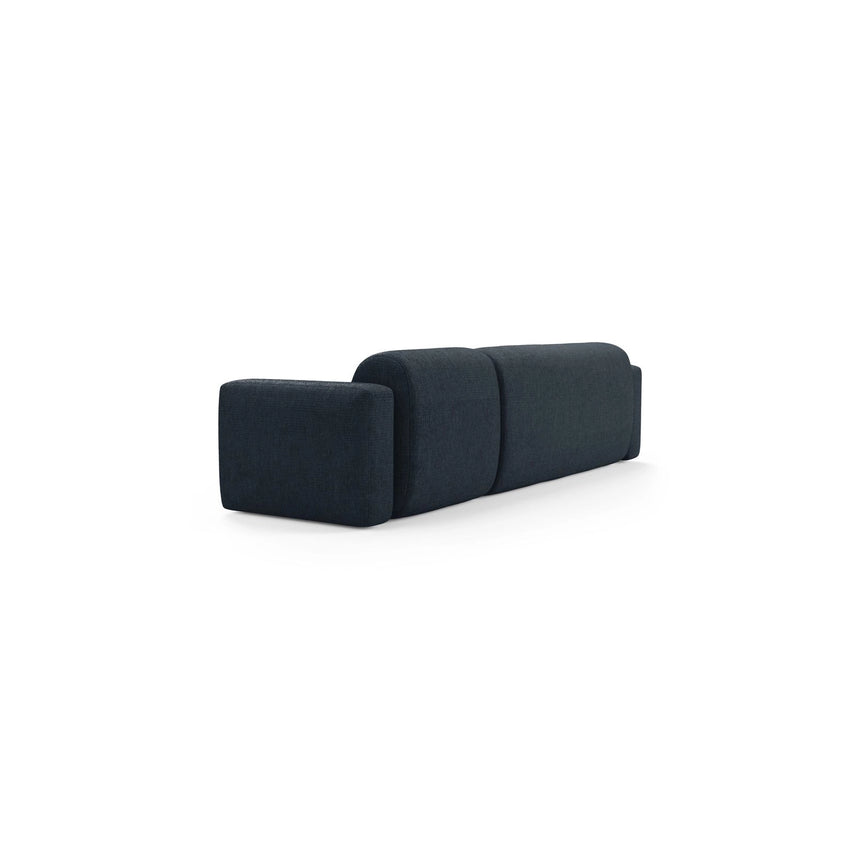 Strino 3-Sitzer Ecksofa, Linke Seite, aus Strukturierter Stoff in Dunkelblau (Sorella 77), 308x136x78 cm von Cosmopolitan Design – Bild 4