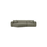 Strino 3-Sitzer Ecksofa, Linke Seite, aus Strukturierter Stoff in Dunkles Olivgrün (Sorella 34), 308x136x78 cm von Cosmopolitan Design – Bild 1