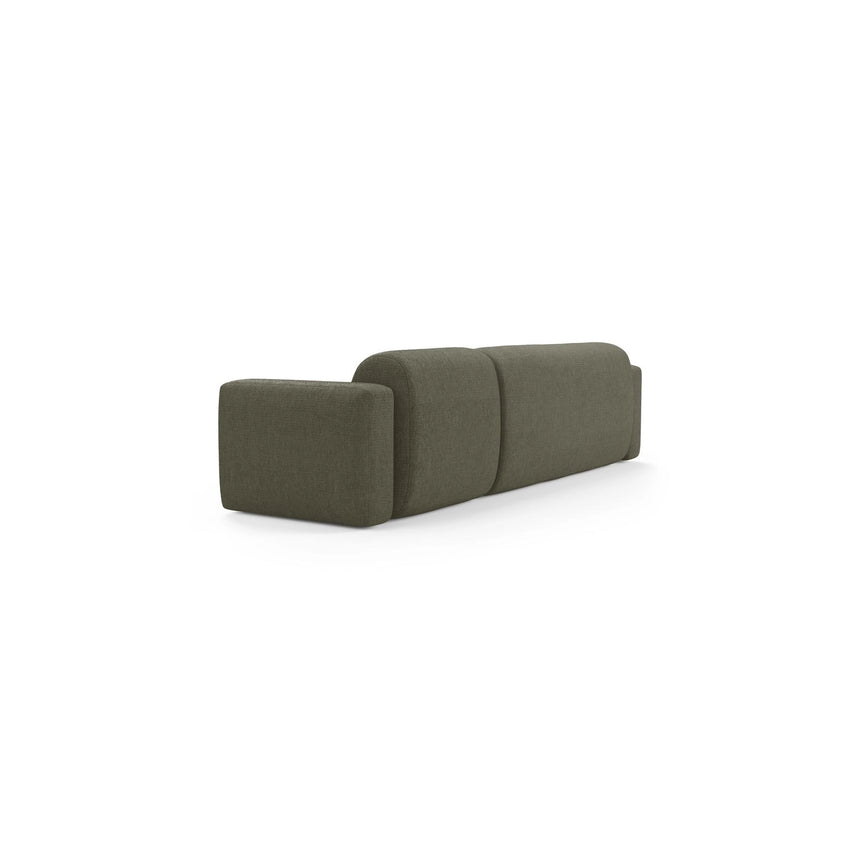 Strino 3-Sitzer Ecksofa, Linke Seite, aus Strukturierter Stoff in Dunkles Olivgrün (Sorella 34), 308x136x78 cm von Cosmopolitan Design – Bild 4