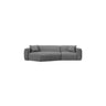 Strino 3-Sitzer Ecksofa, Linke Seite, aus Strukturierter Stoff in Grau (Sorella 89), 308x136x78 cm von Cosmopolitan Design – Bild 1
