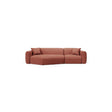 Strino 3-Sitzer Ecksofa, Linke Seite, aus Strukturierter Stoff in Koralle (Sorella 58), 308x136x78 cm von Cosmopolitan Design – Bild 1