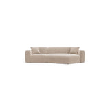 Strino 3-Sitzer Ecksofa, Rechte Seite, aus Samt in Beige (Salvador 1), 308x136x78 cm von Cosmopolitan Design – Bild 1