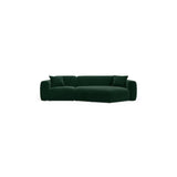 Strino 3-Sitzer Ecksofa, Rechte Seite, aus Samt in Flaschengrün (Salvador 7), 308x136x78 cm von Cosmopolitan Design – Bild 1