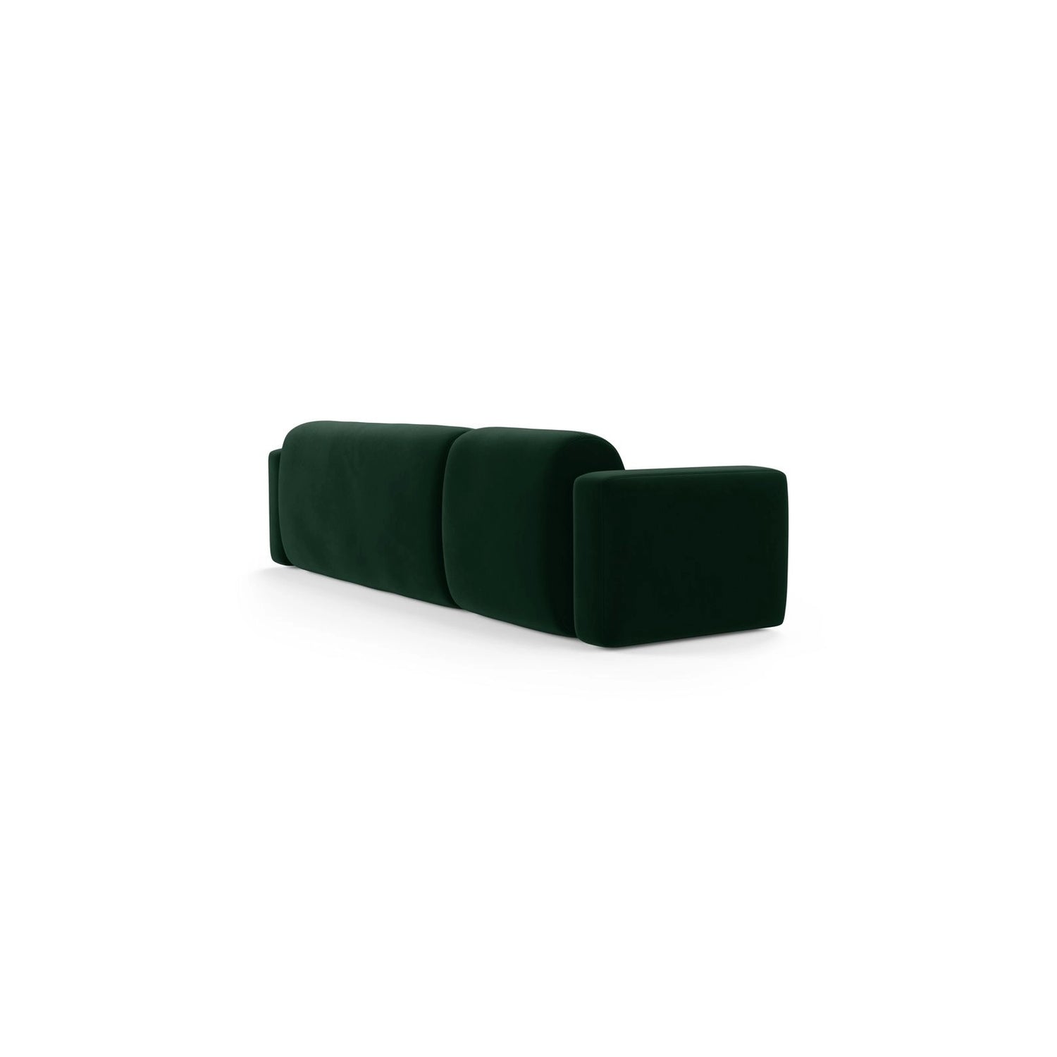 Strino 3-Sitzer Ecksofa, Rechte Seite, aus Samt in Flaschengrün (Salvador 7), 308x136x78 cm von Cosmopolitan Design – Bild 4
