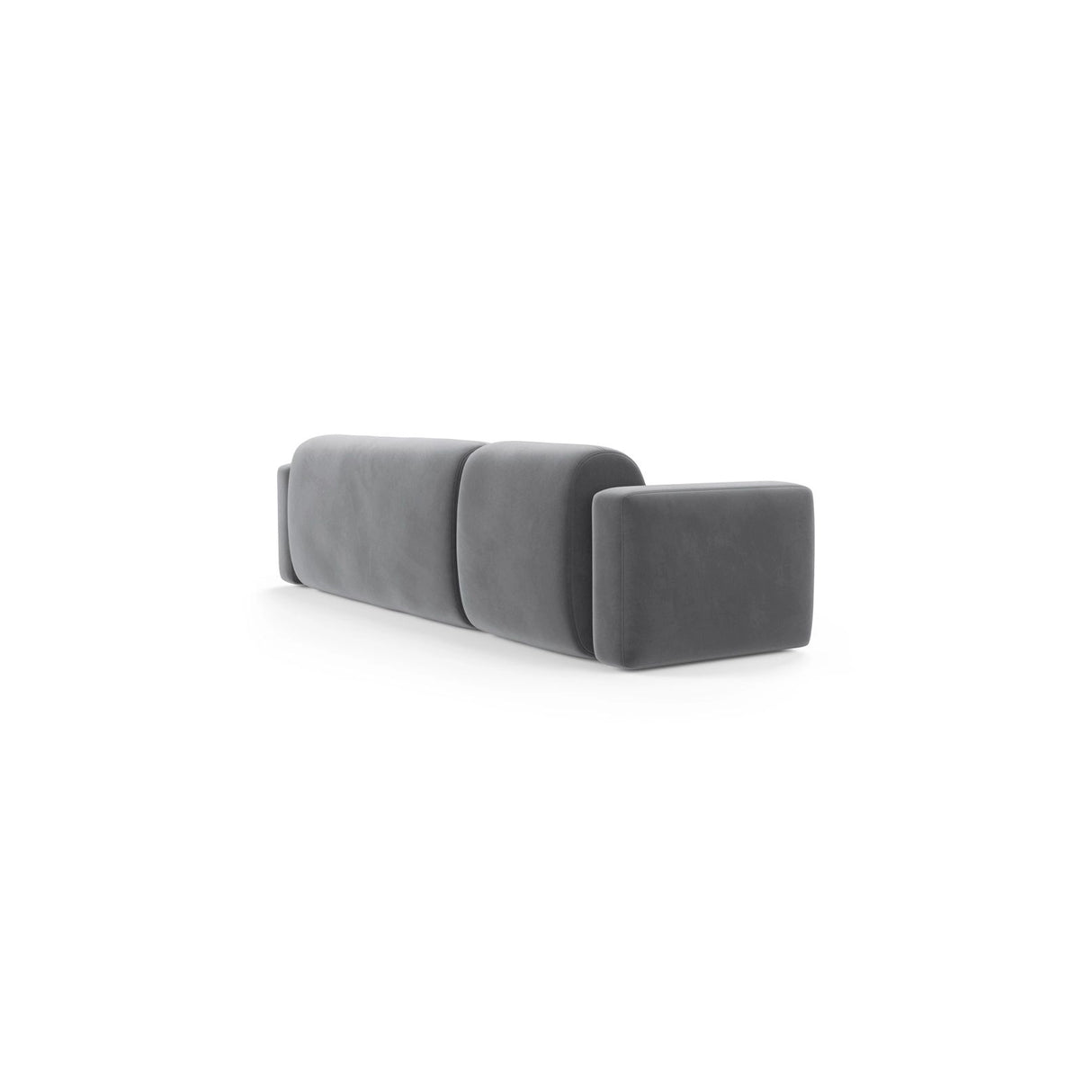 Strino 3-Sitzer Ecksofa, Rechte Seite, aus Samt in Grau (Salvador 17), 308x136x78 cm von Cosmopolitan Design – Bild 4