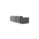 Strino 3-Sitzer Ecksofa, Rechte Seite, aus Samt in Grau (Salvador 17), 308x136x78 cm von Cosmopolitan Design – Bild 4