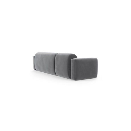 Strino 3-Sitzer Ecksofa, Rechte Seite, aus Samt in Grau (Salvador 17), 308x136x78 cm von Cosmopolitan Design – Bild 4