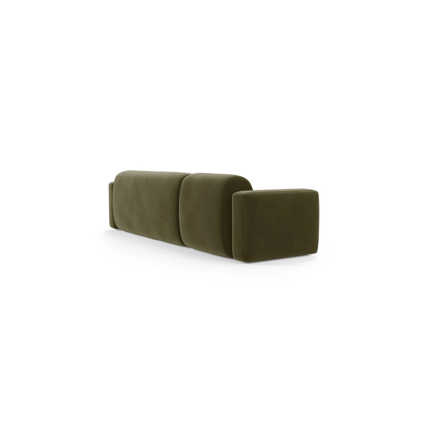 Strino 3-Sitzer Ecksofa, Rechte Seite, aus Samt in Grün (Salvador 8), 308x136x78 cm von Cosmopolitan Design – Bild 4