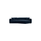 Strino 3-Sitzer Ecksofa, Rechte Seite, aus Samt in Königsblau (Salvador 5), 308x136x78 cm von Cosmopolitan Design – Bild 1