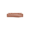 Strino 3-Sitzer Ecksofa, Rechte Seite, aus Samt in Rosa (Salvador 11), 308x136x78 cm von Cosmopolitan Design – Bild 1