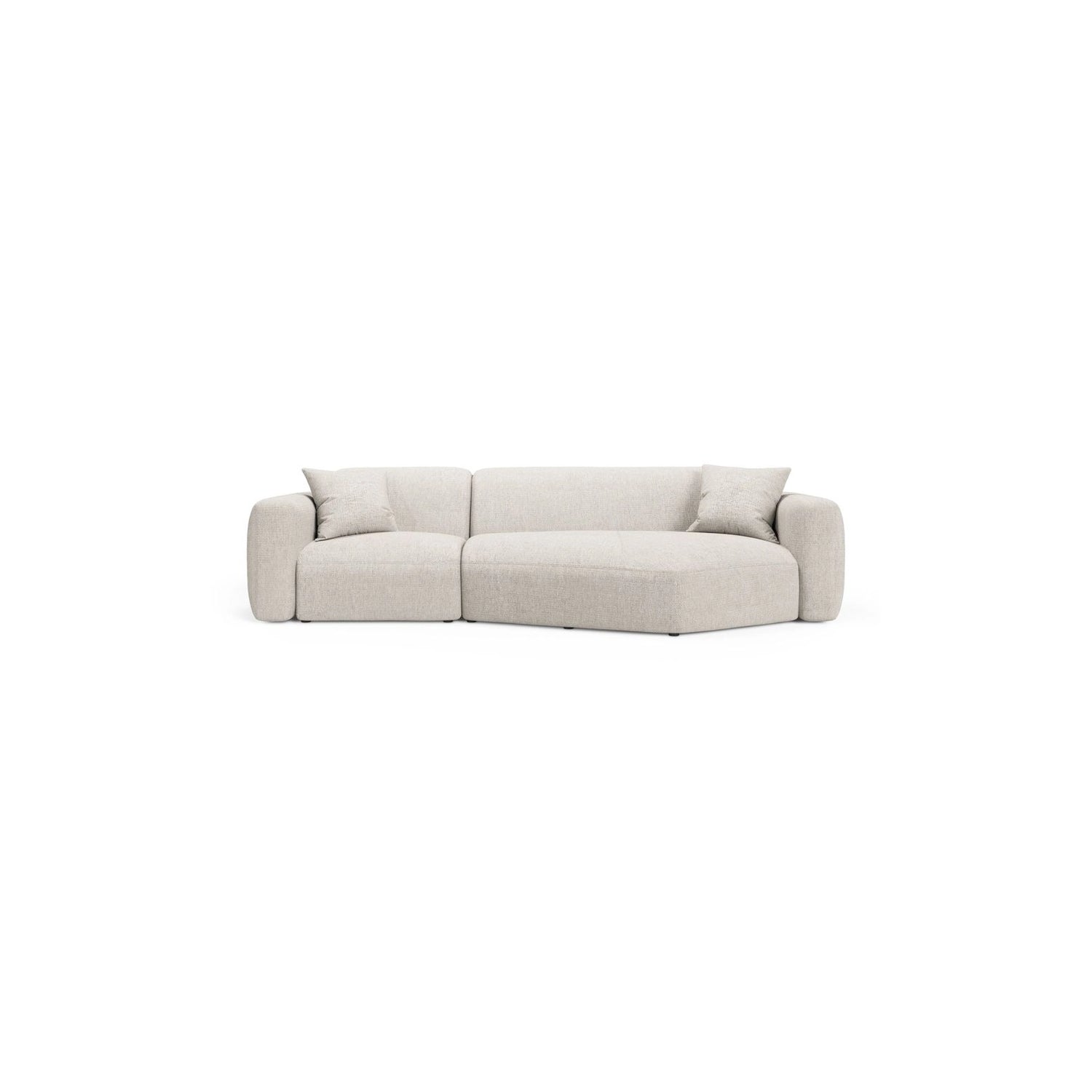 Strino 3-Sitzer Ecksofa, Rechte Seite, aus Samt oder Strukturstoff, 308x136x78 cm von Cosmopolitan Design – Bild 1