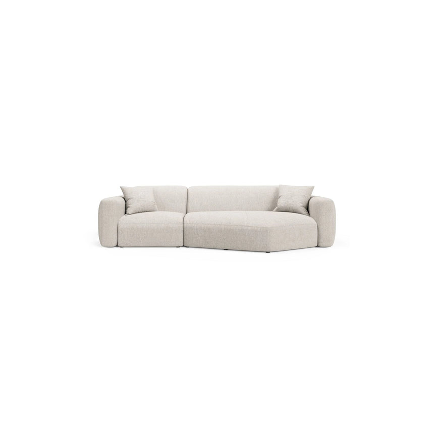 Strino 3-Sitzer Ecksofa, Rechte Seite, aus Samt oder Strukturstoff, 308x136x78 cm von Cosmopolitan Design – Bild 1