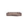 Strino 3-Sitzer Ecksofa, Rechte Seite, aus Strukturierter Stoff in Cappuccino (Sorella 21), 308x136x78 cm von Cosmopolitan Design – Bild 1