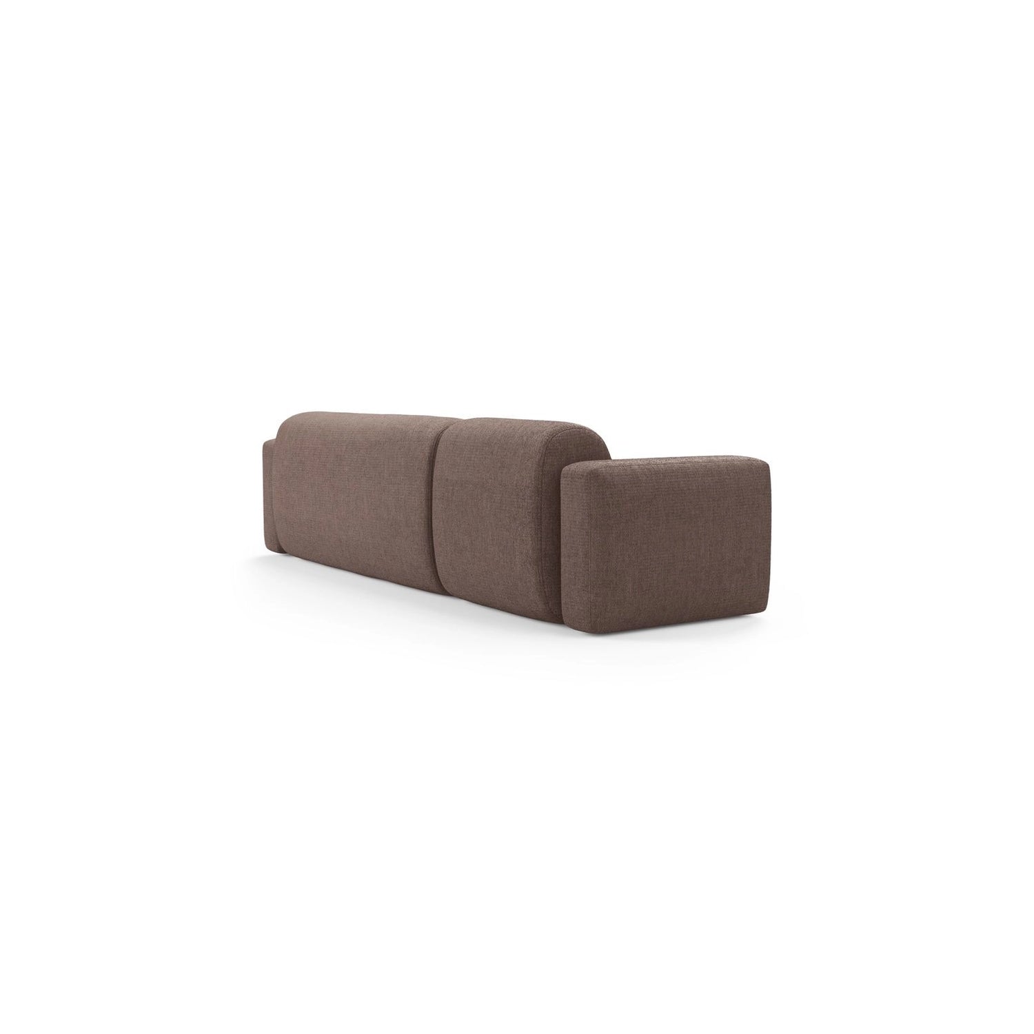 Strino 3-Sitzer Ecksofa, Rechte Seite, aus Strukturierter Stoff in Cappuccino (Sorella 21), 308x136x78 cm von Cosmopolitan Design – Bild 4