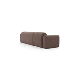 Strino 3-Sitzer Ecksofa, Rechte Seite, aus Strukturierter Stoff in Cappuccino (Sorella 21), 308x136x78 cm von Cosmopolitan Design – Bild 4
