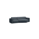 Strino 3-Sitzer Ecksofa, Rechte Seite, aus Strukturierter Stoff in Dunkelblau (Sorella 77), 308x136x78 cm von Cosmopolitan Design – Bild 3