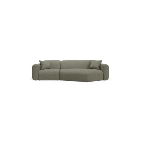 Strino 3-Sitzer Ecksofa, Rechte Seite, aus Strukturierter Stoff in Dunkles Olivgrün (Sorella 34), 308x136x78 cm von Cosmopolitan Design – Bild 1