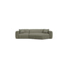 Strino 3-Sitzer Ecksofa, Rechte Seite, aus Strukturierter Stoff in Dunkles Olivgrün (Sorella 34), 308x136x78 cm von Cosmopolitan Design – Bild 1