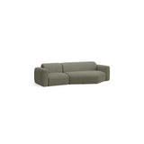 Strino 3-Sitzer Ecksofa, Rechte Seite, aus Strukturierter Stoff in Dunkles Olivgrün (Sorella 34), 308x136x78 cm von Cosmopolitan Design – Bild 3
