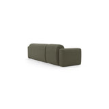 Strino 3-Sitzer Ecksofa, Rechte Seite, aus Strukturierter Stoff in Dunkles Olivgrün (Sorella 34), 308x136x78 cm von Cosmopolitan Design – Bild 4