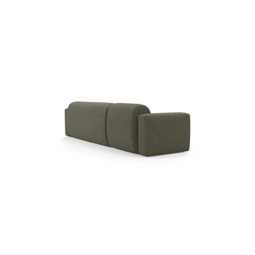 Strino 3-Sitzer Ecksofa, Rechte Seite, aus Strukturierter Stoff in Dunkles Olivgrün (Sorella 34), 308x136x78 cm von Cosmopolitan Design – Bild 4