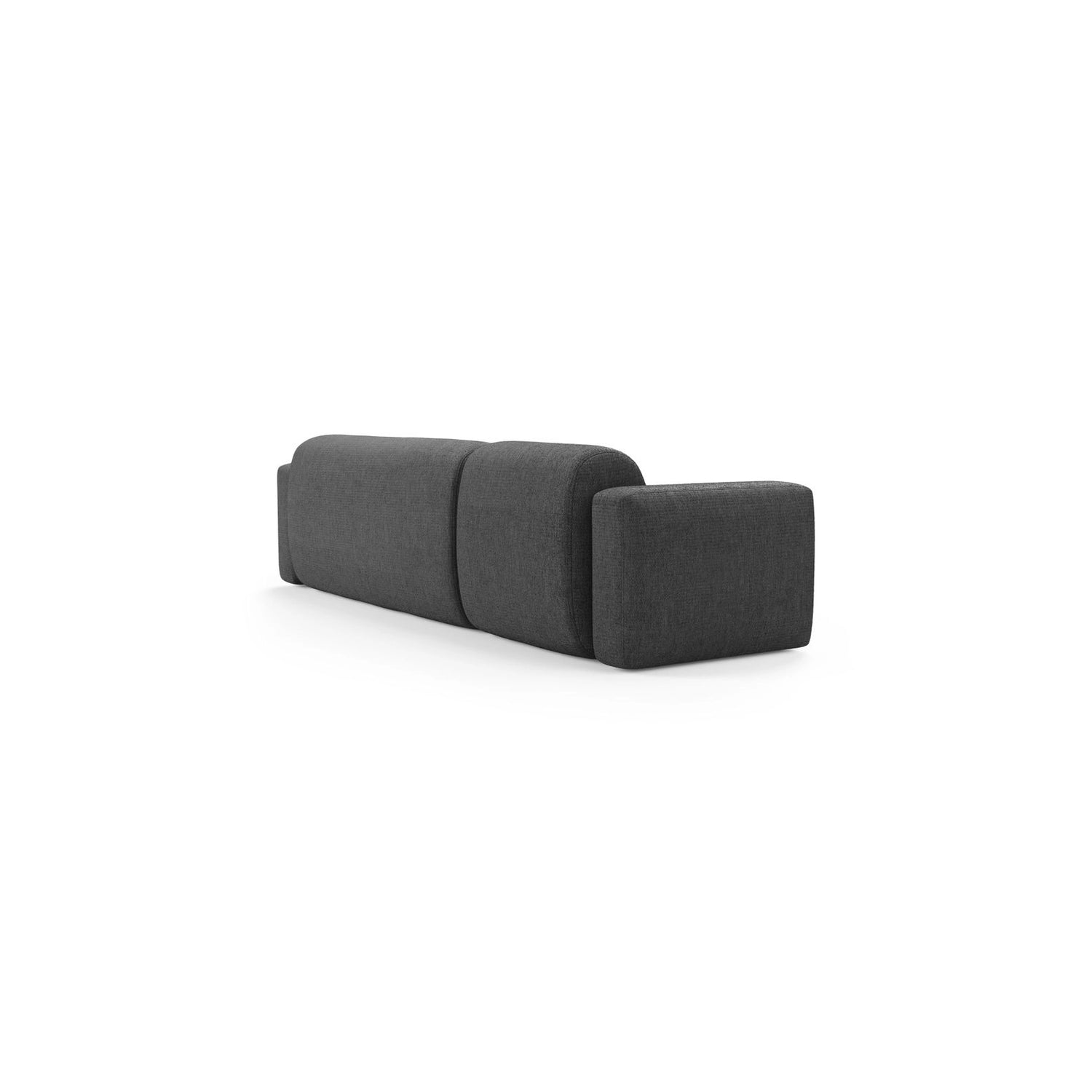 Strino 3-Sitzer Ecksofa, Rechte Seite, aus Strukturierter Stoff in Grau (Sorella 89), 308x136x78 cm von Cosmopolitan Design – Bild 4