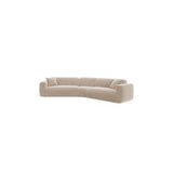 Strino 3-Sitzer Ecksofa, symmetrisch, aus Samt in Beige (Salvador 1), 344x210x78 cm von Cosmopolitan Design – Bild 1