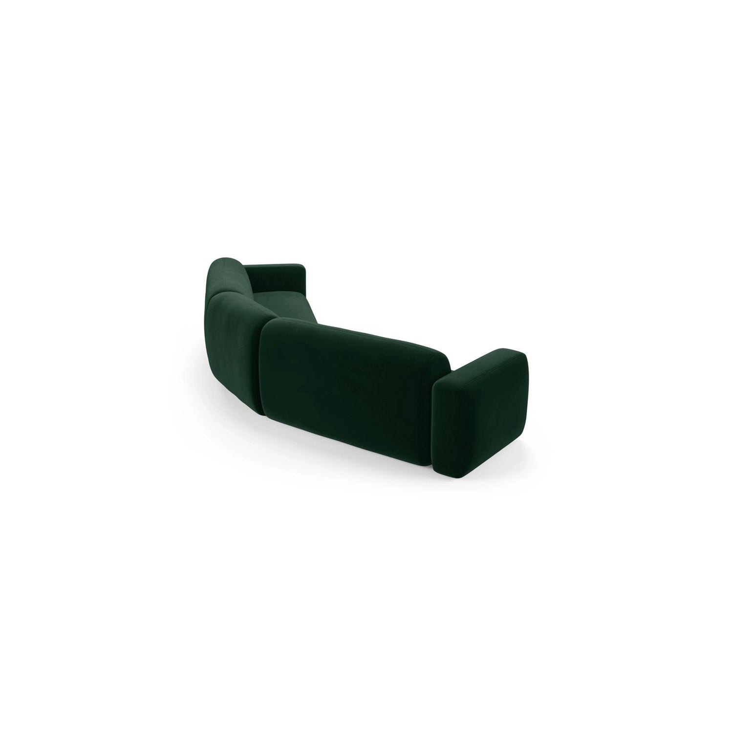 Strino 3-Sitzer Ecksofa, symmetrisch, aus Samt in Flaschengrün (Salvador 7), 344x210x78 cm von Cosmopolitan Design – Bild 4