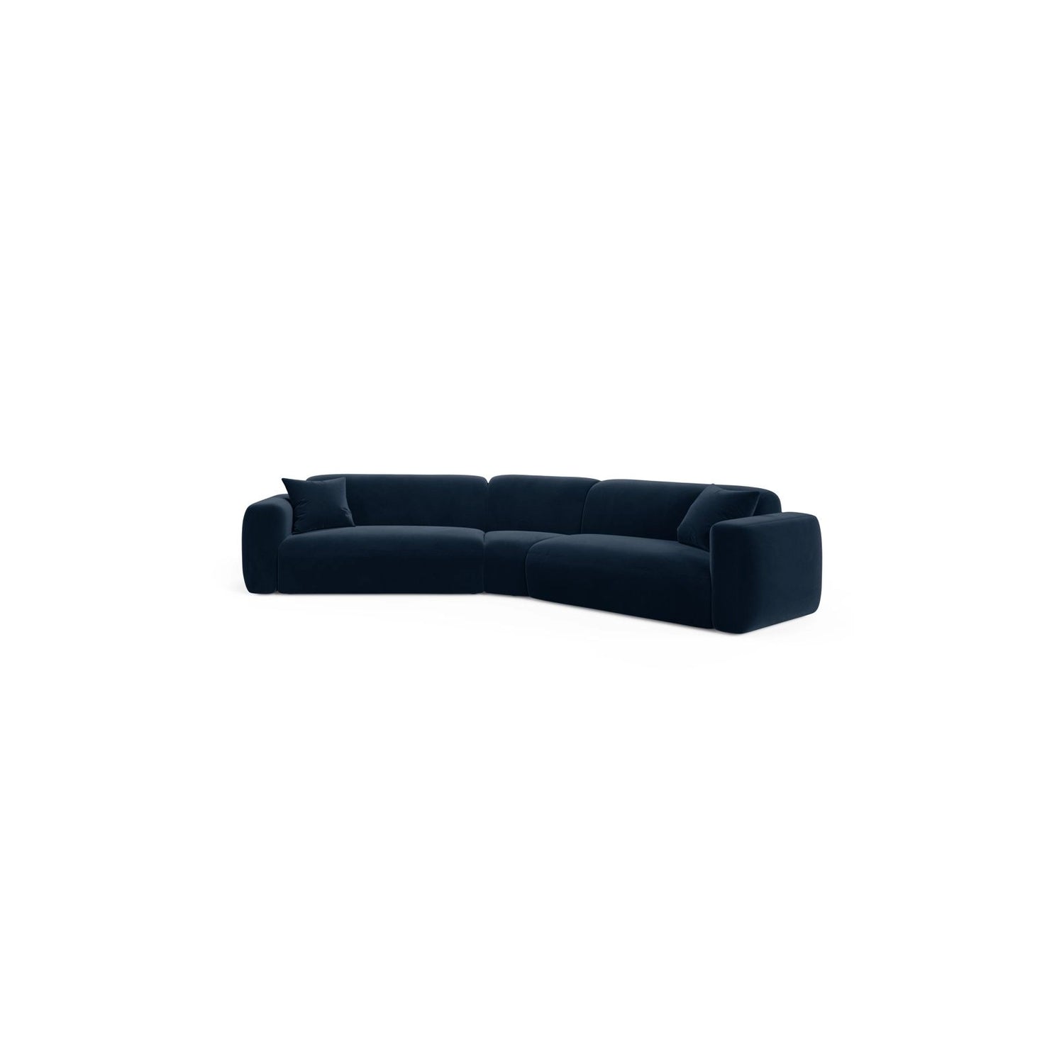 Strino 3-Sitzer Ecksofa, symmetrisch, aus Samt in Königsblau (Salvador 5), 344x210x78 cm von Cosmopolitan Design – Bild 1