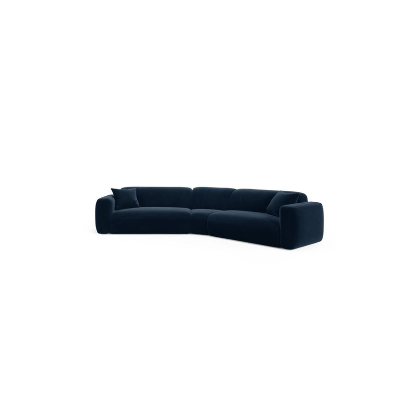 Strino 3-Sitzer Ecksofa, symmetrisch, aus Samt in Königsblau (Salvador 5), 344x210x78 cm von Cosmopolitan Design – Bild 1