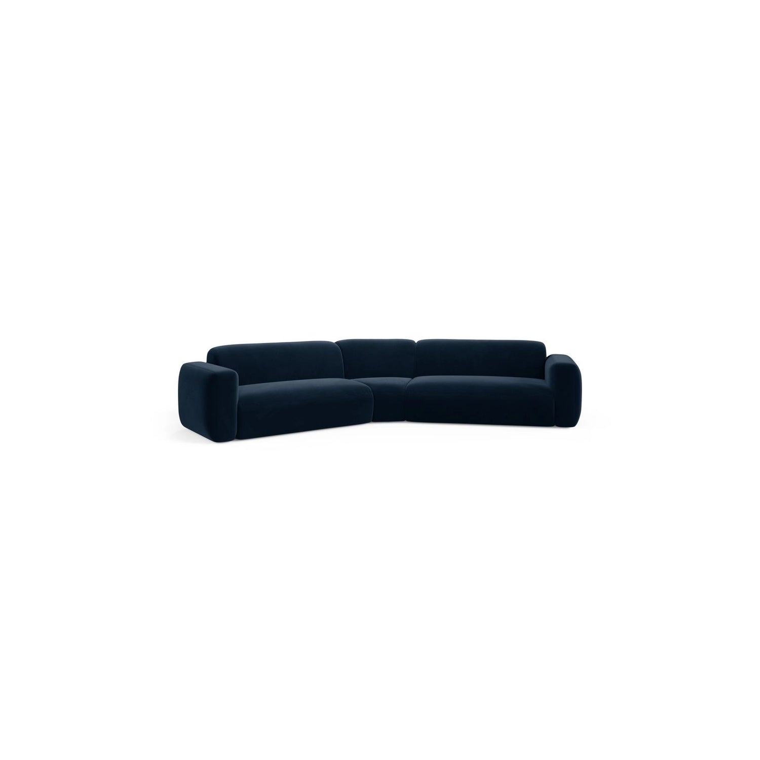 Strino 3-Sitzer Ecksofa, symmetrisch, aus Samt in Königsblau (Salvador 5), 344x210x78 cm von Cosmopolitan Design – Bild 2