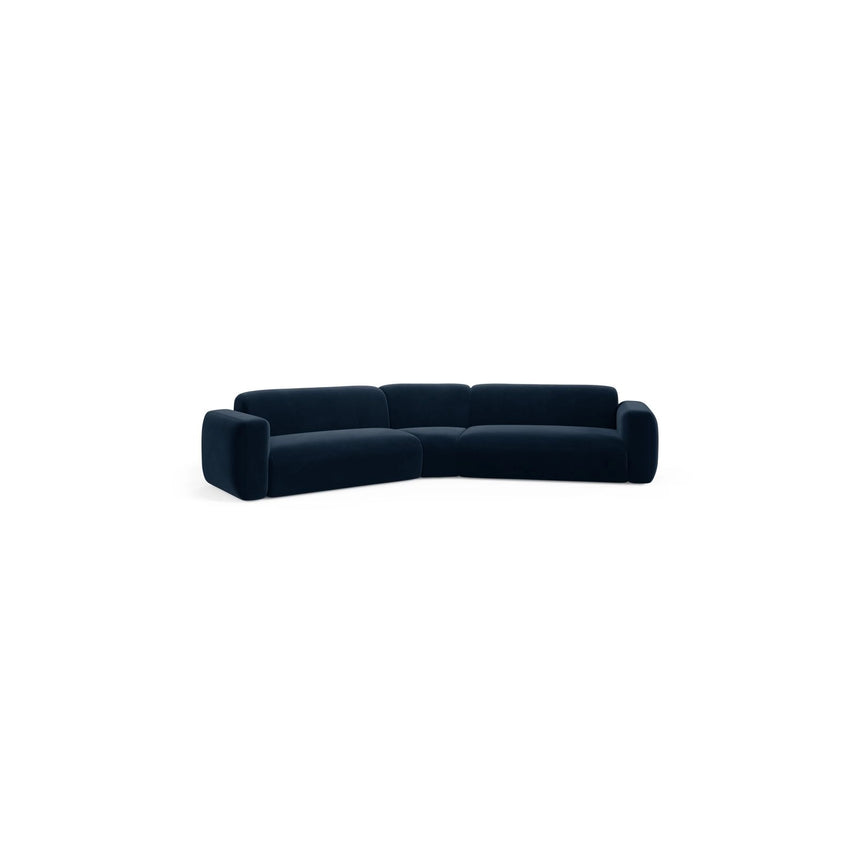 Strino 3-Sitzer Ecksofa, symmetrisch, aus Samt in Königsblau (Salvador 5), 344x210x78 cm von Cosmopolitan Design – Bild 2