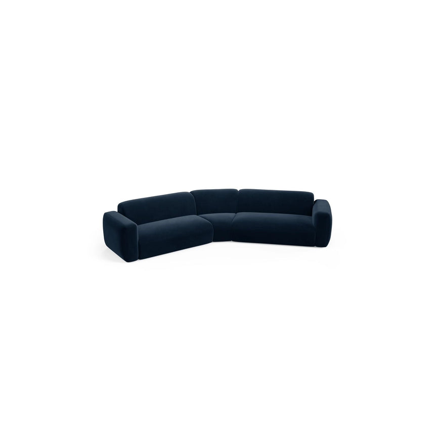Strino 3-Sitzer Ecksofa, symmetrisch, aus Samt in Königsblau (Salvador 5), 344x210x78 cm von Cosmopolitan Design – Bild 3