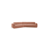 Strino 3-Sitzer Ecksofa, symmetrisch, aus Samt in Rosa (Salvador 11), 344x210x78 cm von Cosmopolitan Design – Bild 2