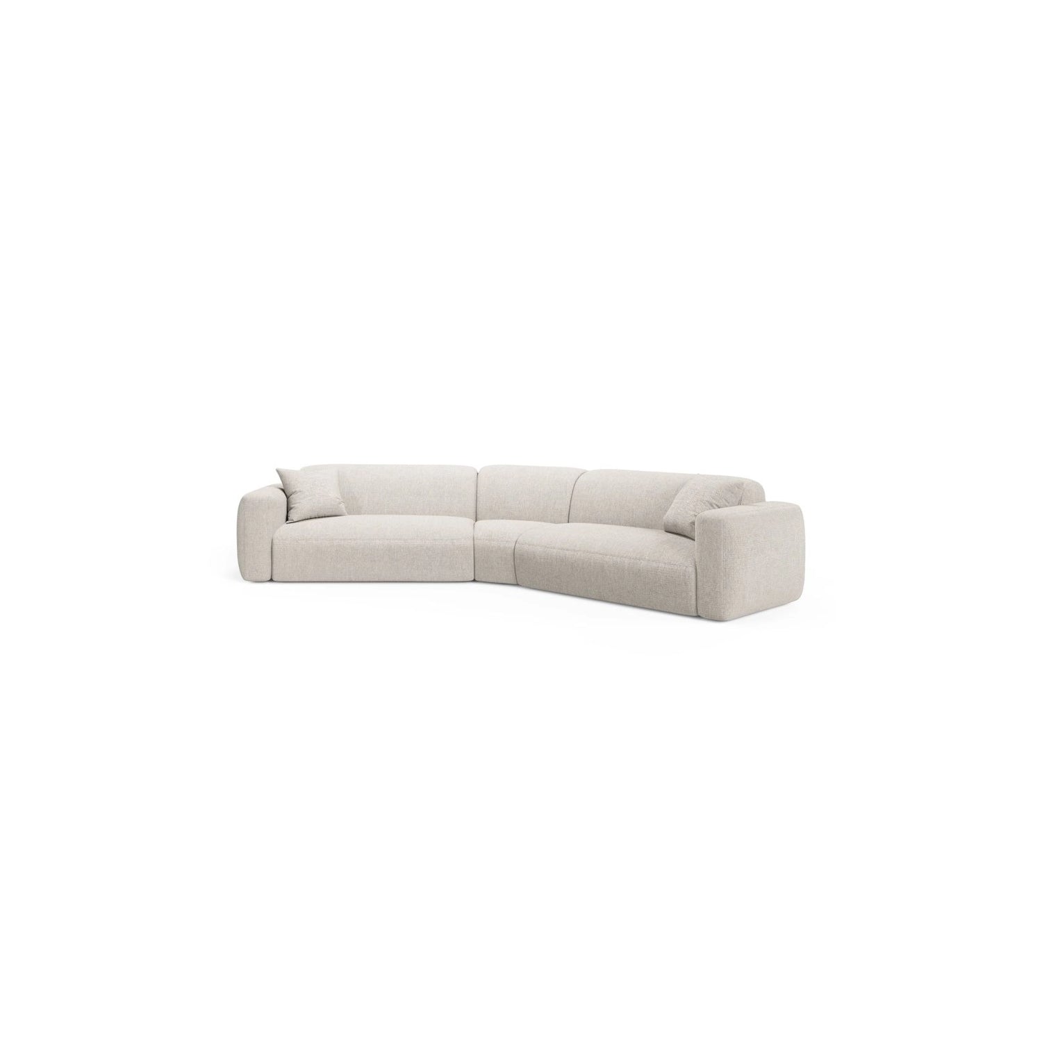 Strino 3-Sitzer Ecksofa, symmetrisch, aus Samt oder Strukturstoff, 344x210x78 cm von Cosmopolitan Design – Bild 1