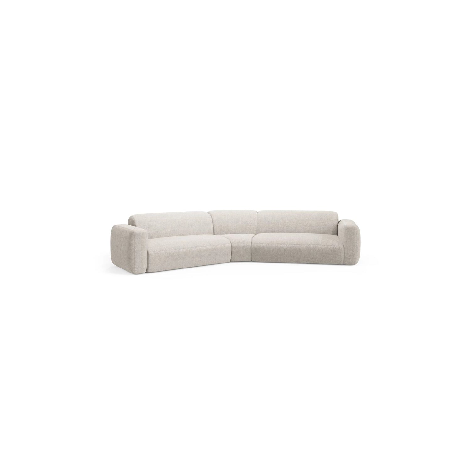 Strino 3-Sitzer Ecksofa, symmetrisch, aus Samt oder Strukturstoff, 344x210x78 cm von Cosmopolitan Design – Bild 2