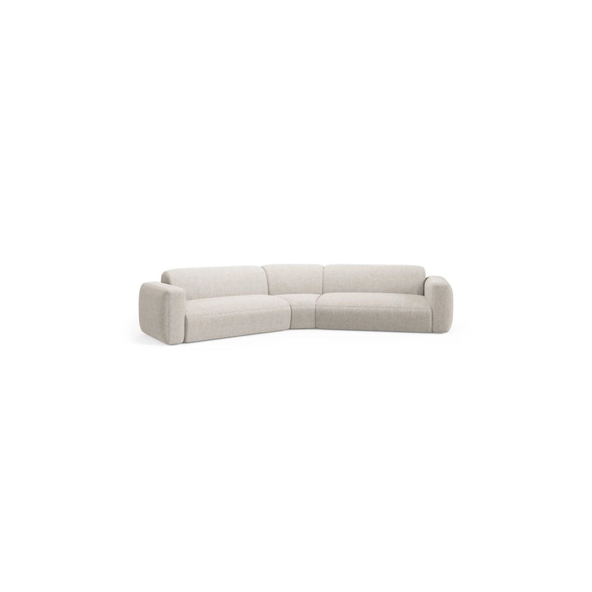 Strino 3-Sitzer Ecksofa, symmetrisch, aus Samt oder Strukturstoff, 344x210x78 cm von Cosmopolitan Design – Bild 2