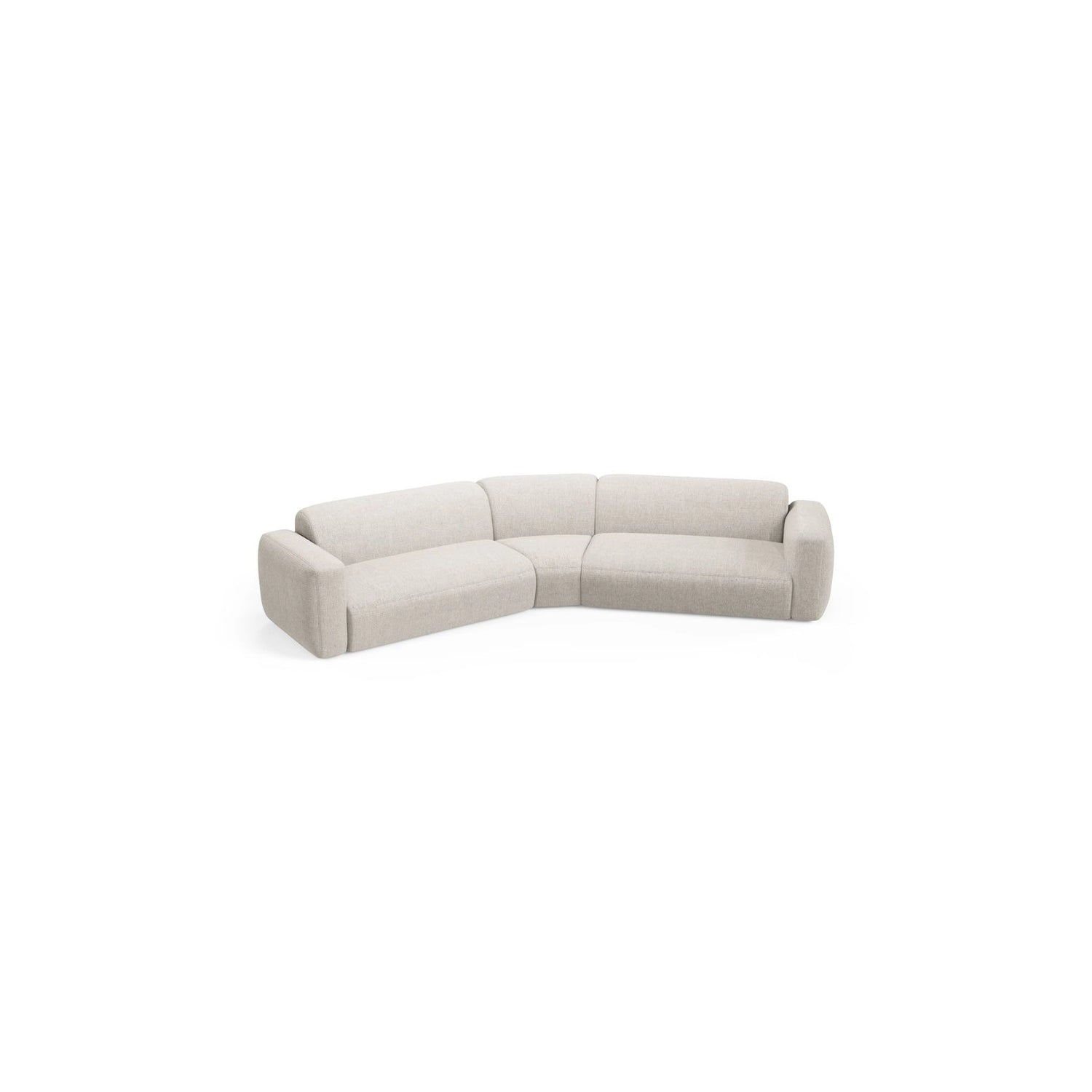 Strino 3-Sitzer Ecksofa, symmetrisch, aus Samt oder Strukturstoff, 344x210x78 cm von Cosmopolitan Design – Bild 3
