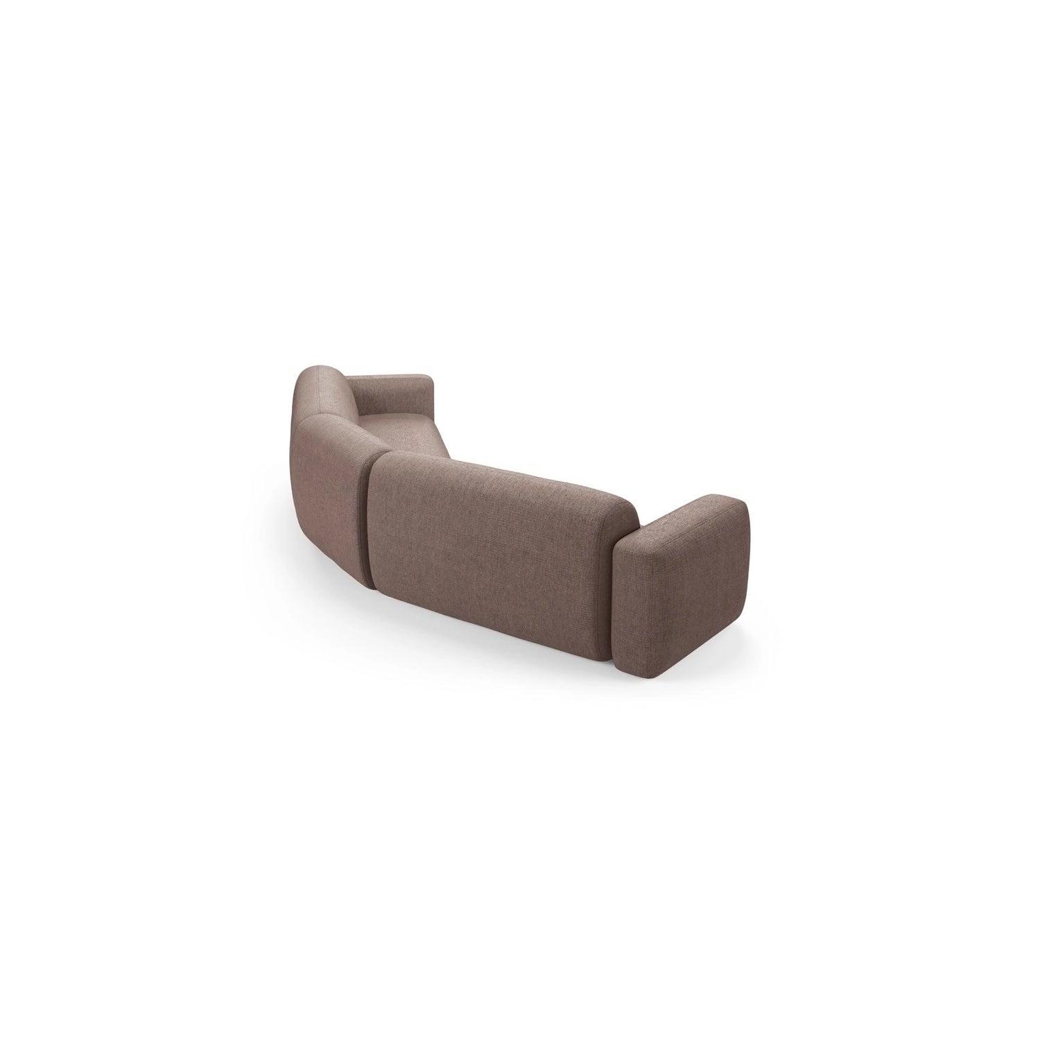 Strino 3-Sitzer Ecksofa, symmetrisch, aus Strukturierter Stoff in Cappuccino (Sorella 21), 344x210x78 cm von Cosmopolitan Design – Bild 4