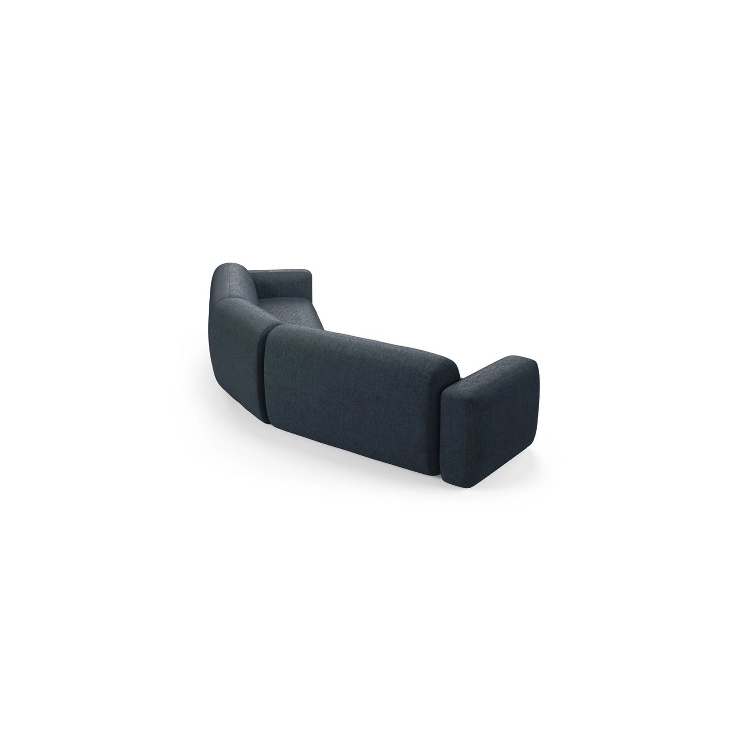 Strino 3-Sitzer Ecksofa, symmetrisch, aus Strukturierter Stoff in Dunkelblau (Sorella 77), 344x210x78 cm von Cosmopolitan Design – Bild 4