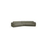Strino 3-Sitzer Ecksofa, symmetrisch, aus Strukturierter Stoff in Dunkles Olivgrün (Sorella 34), 344x210x78 cm von Cosmopolitan Design – Bild 2