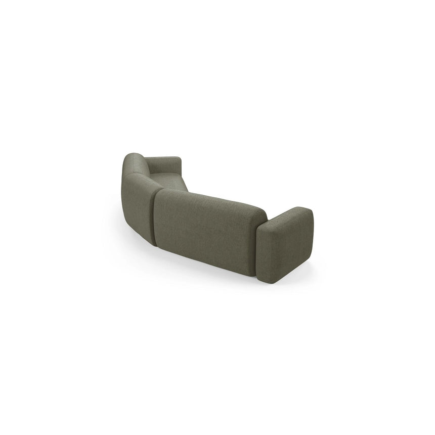 Strino 3-Sitzer Ecksofa, symmetrisch, aus Strukturierter Stoff in Dunkles Olivgrün (Sorella 34), 344x210x78 cm von Cosmopolitan Design – Bild 4