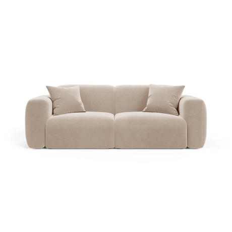 Strino 3-Sitzer Sofa aus Samt in Beige (Salvador 1), 220x98x78 cm von Cosmopolitan Design – Bild 1