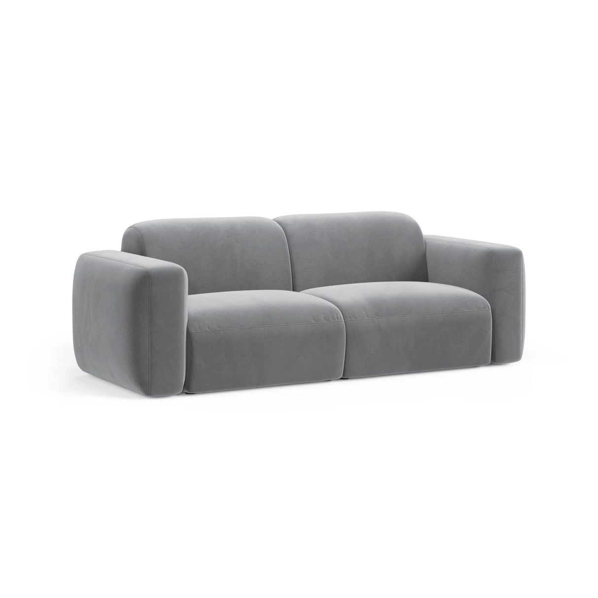 Strino 3-Sitzer Sofa aus Samt in Grau (Salvador 17), 220x98x78 cm von Cosmopolitan Design – Bild 3