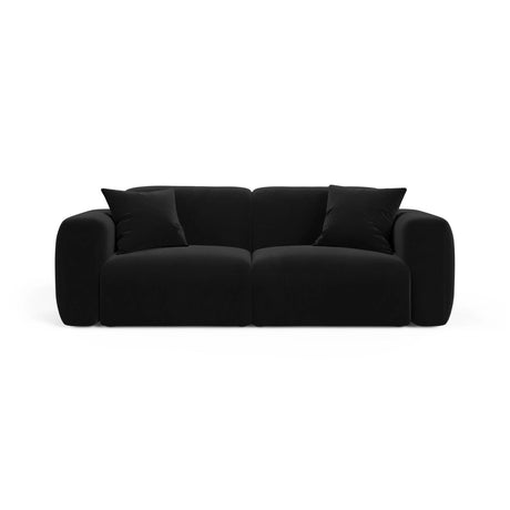 Strino 3-Sitzer Sofa aus Samt in Schwarz (Salvador 19), 220x98x78 cm von Cosmopolitan Design – Bild 1